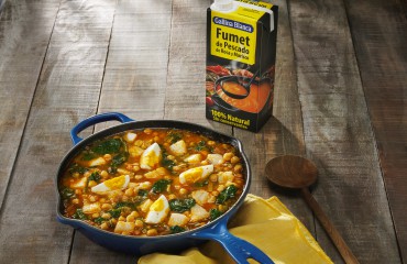 Garbanzos con bacalao